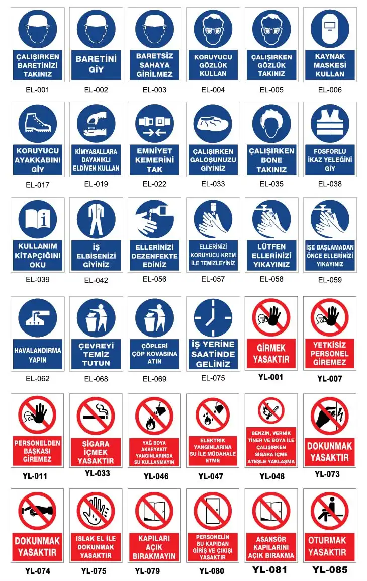 İş Güvenliği Levhaları